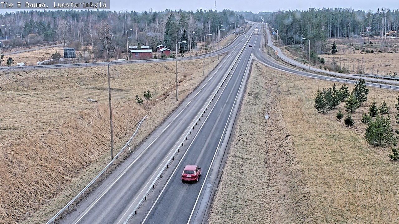 Weather Camera Image Väg 8 Raumo, Luostarinkylä, Rauma, Satakunta