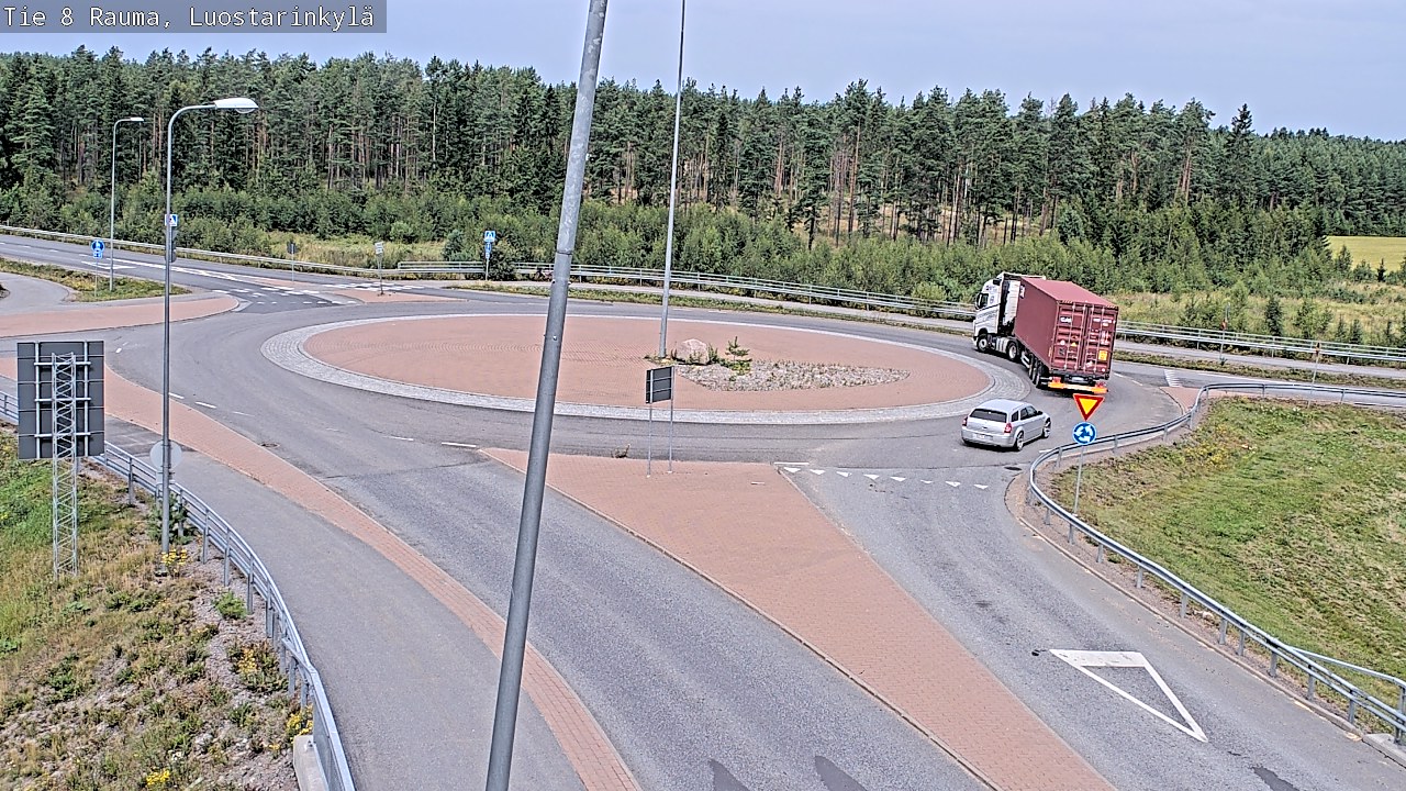 Weather Camera Image Väg 8 Raumo, Luostarinkylä, Rauma, Satakunta