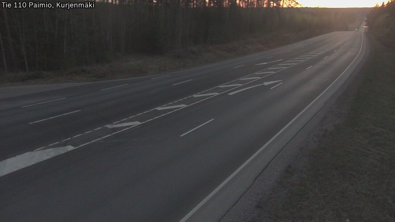 Weather Camera Image Road 110 Paimio, Kurjenmäki, Paimio, Varsinais-Suomi