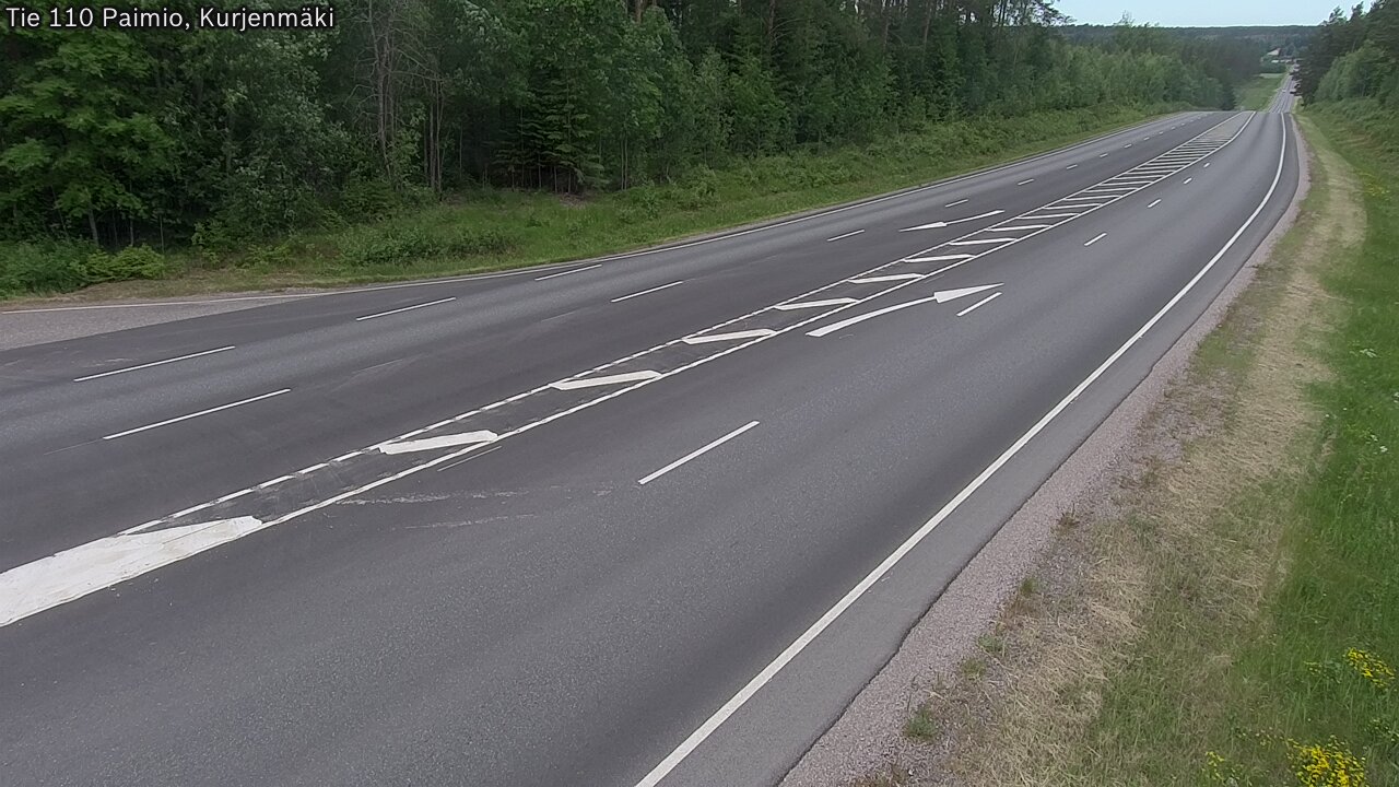 Weather Camera Image Road 110 Paimio, Kurjenmäki, Paimio, Varsinais-Suomi