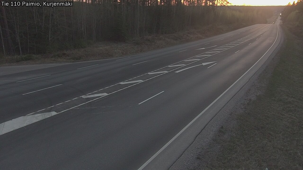 Weather Camera Image Road 110 Paimio, Kurjenmäki, Paimio, Varsinais-Suomi