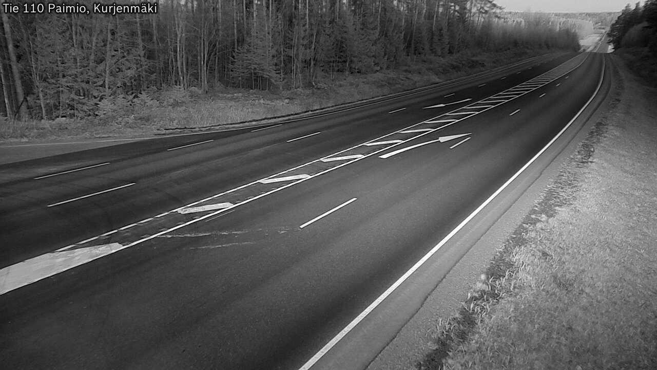 Weather Camera Image Väg 110 Paimio, Kurjenmäki, Paimio, Varsinais-Suomi