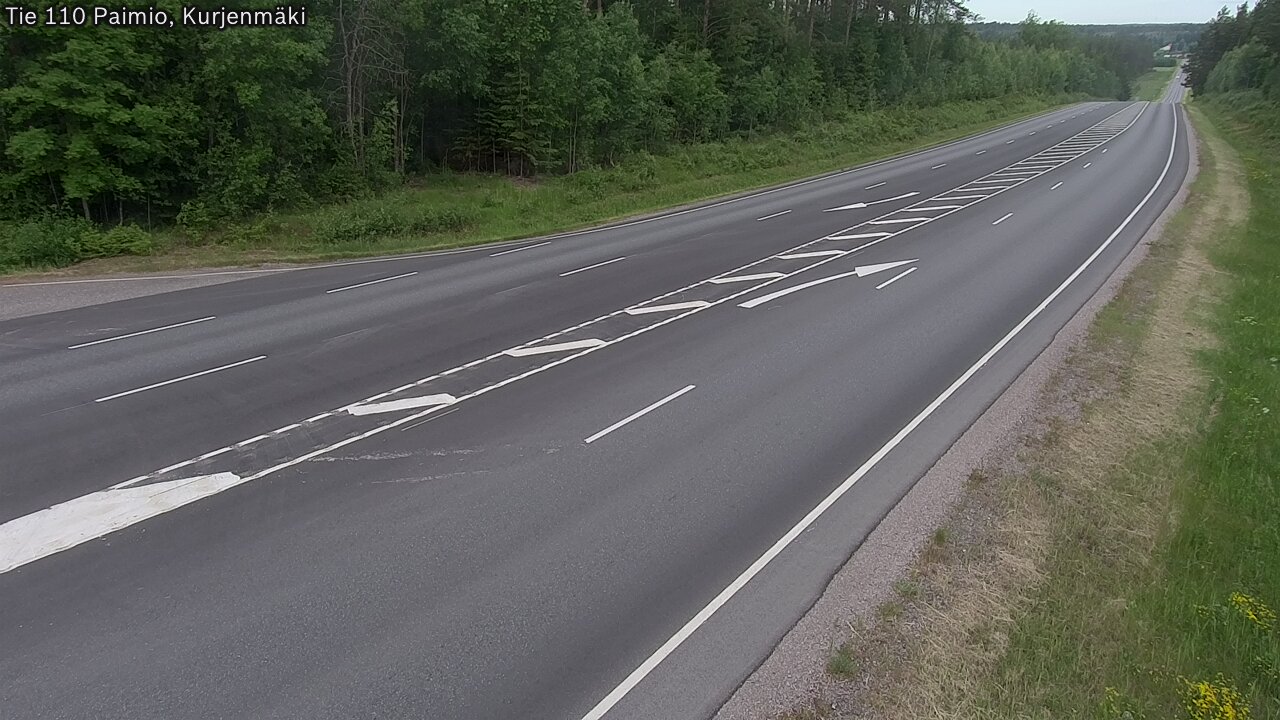 Weather Camera Image Road 110 Paimio, Kurjenmäki, Paimio, Varsinais-Suomi