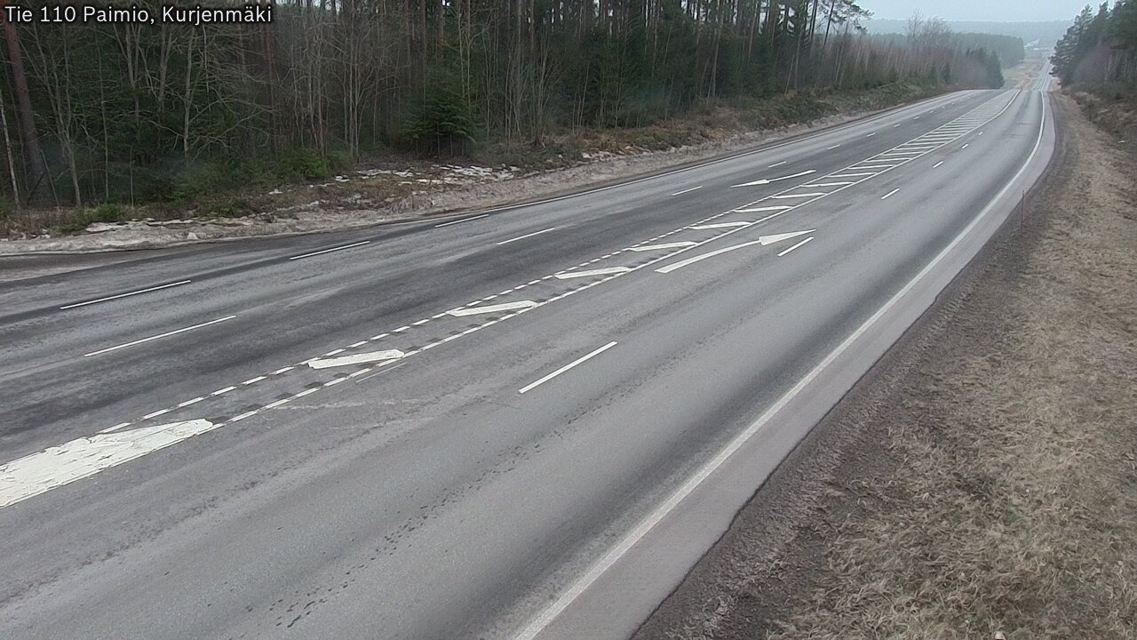 Weather Camera Image Väg 110 Paimio, Kurjenmäki, Paimio, Varsinais-Suomi