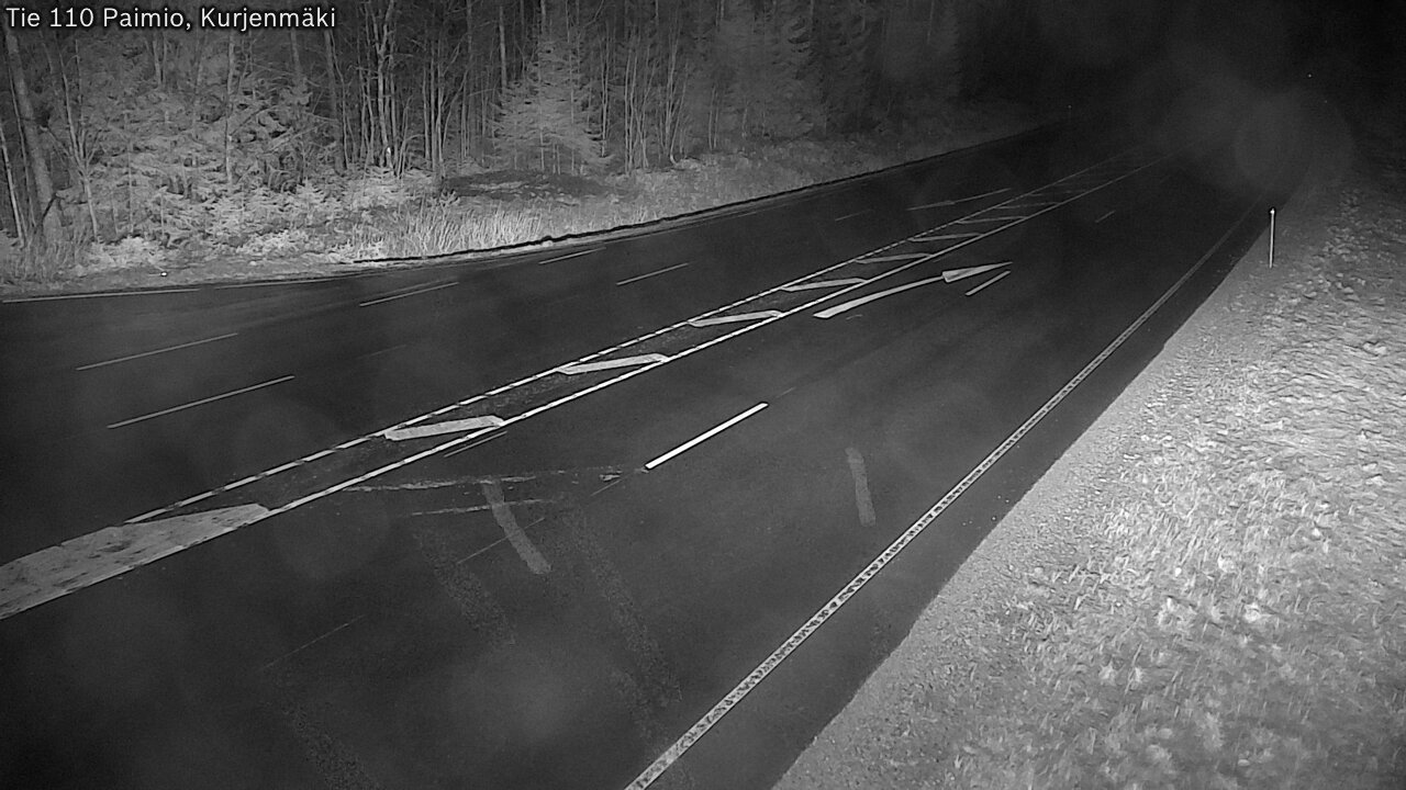 Weather Camera Image Väg 110 Paimio, Kurjenmäki, Paimio, Varsinais-Suomi