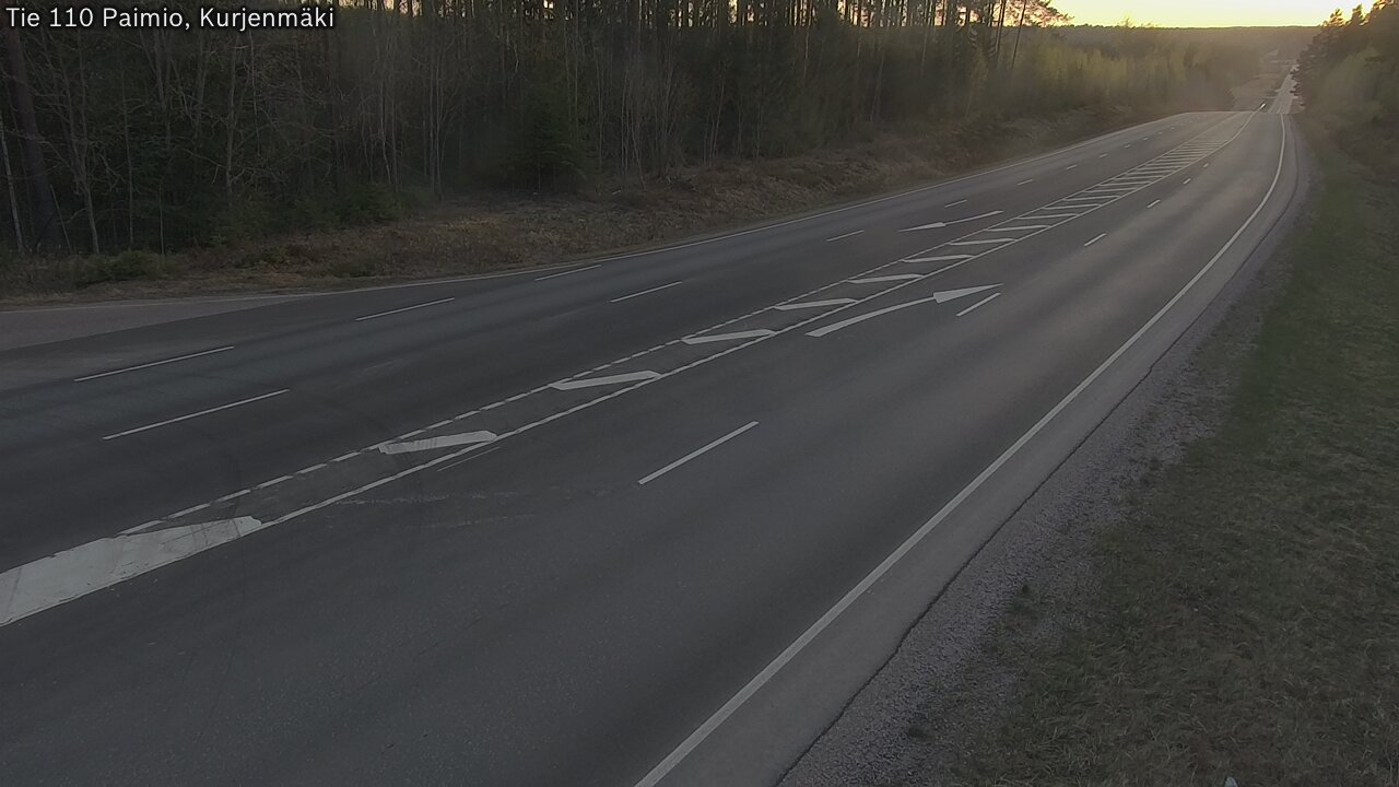 Weather Camera Image Road 110 Paimio, Kurjenmäki, Paimio, Varsinais-Suomi