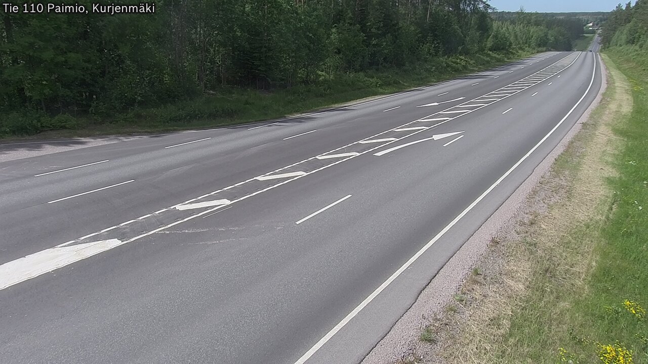 Weather Camera Image Road 110 Paimio, Kurjenmäki, Paimio, Varsinais-Suomi