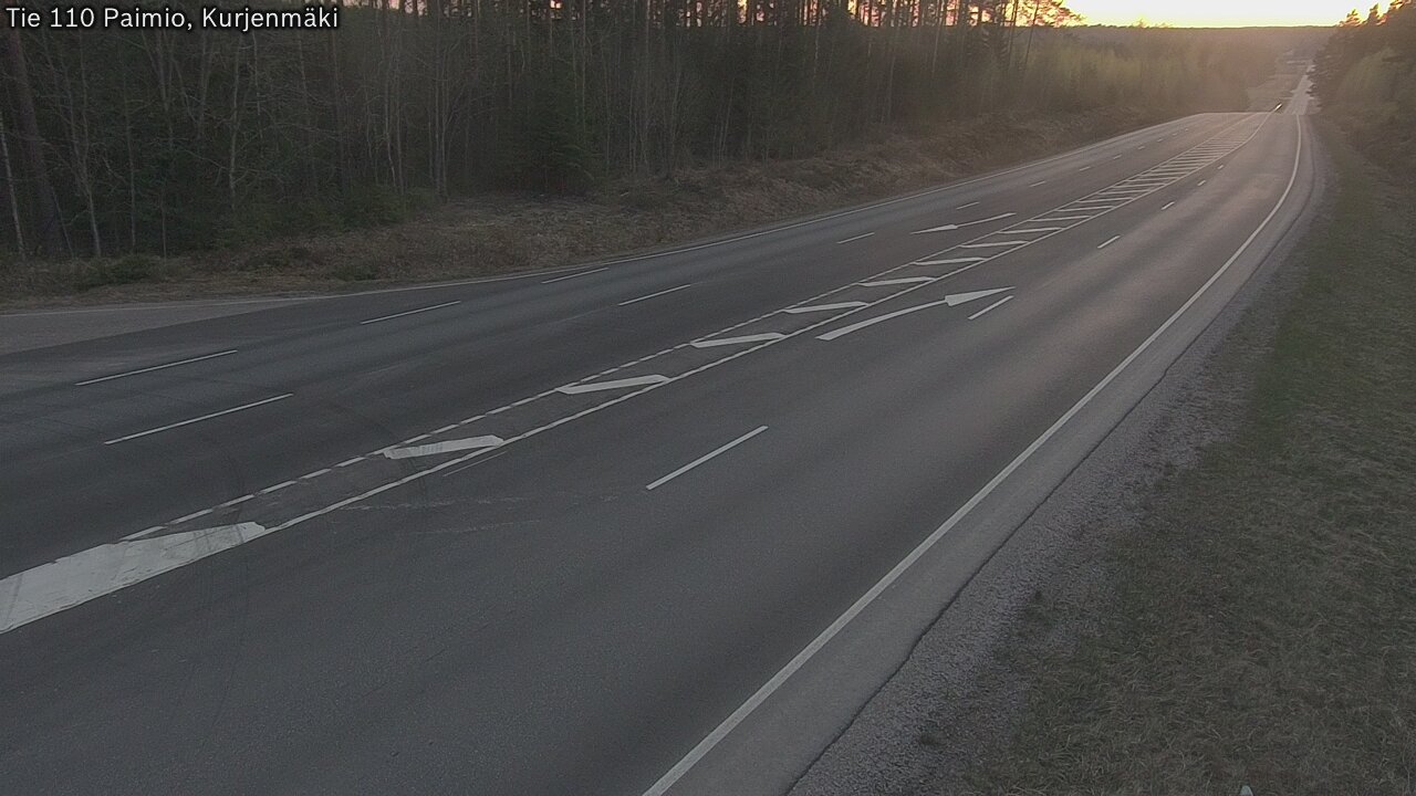 Weather Camera Image Road 110 Paimio, Kurjenmäki, Paimio, Varsinais-Suomi