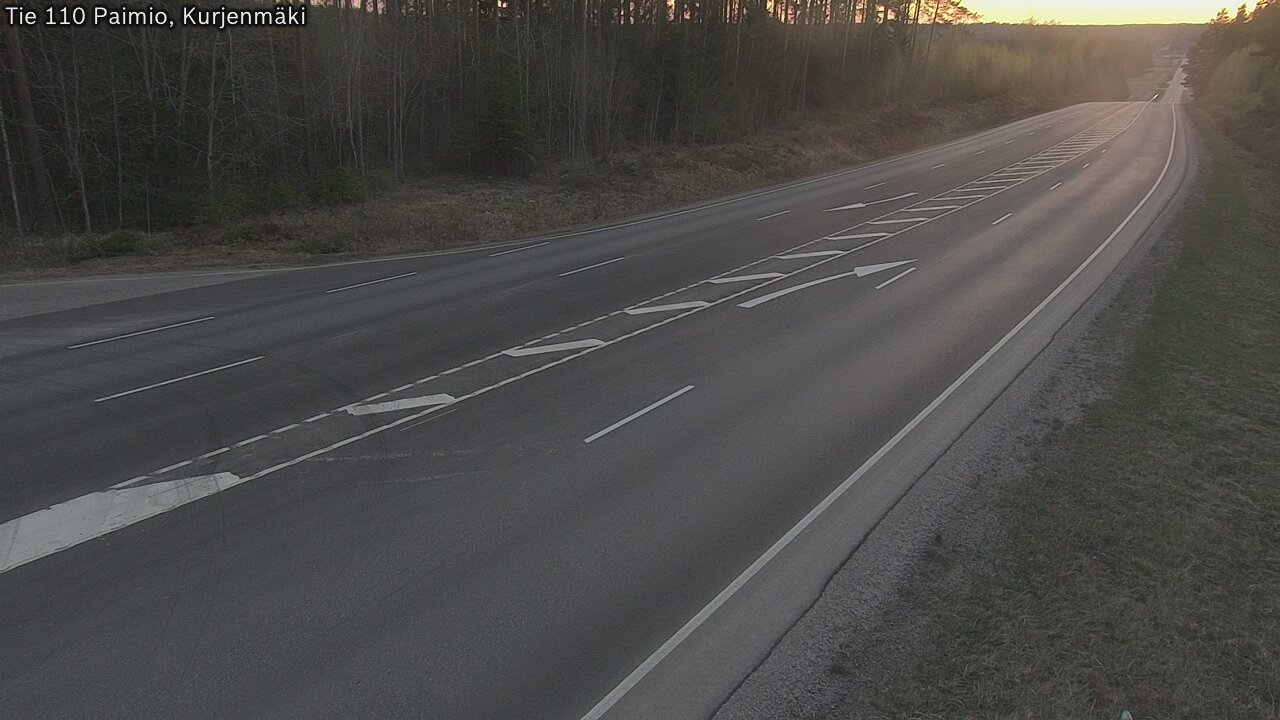 Weather Camera Image Road 110 Paimio, Kurjenmäki, Paimio, Varsinais-Suomi