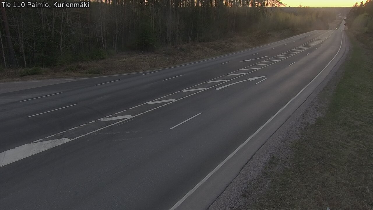Weather Camera Image Road 110 Paimio, Kurjenmäki, Paimio, Varsinais-Suomi
