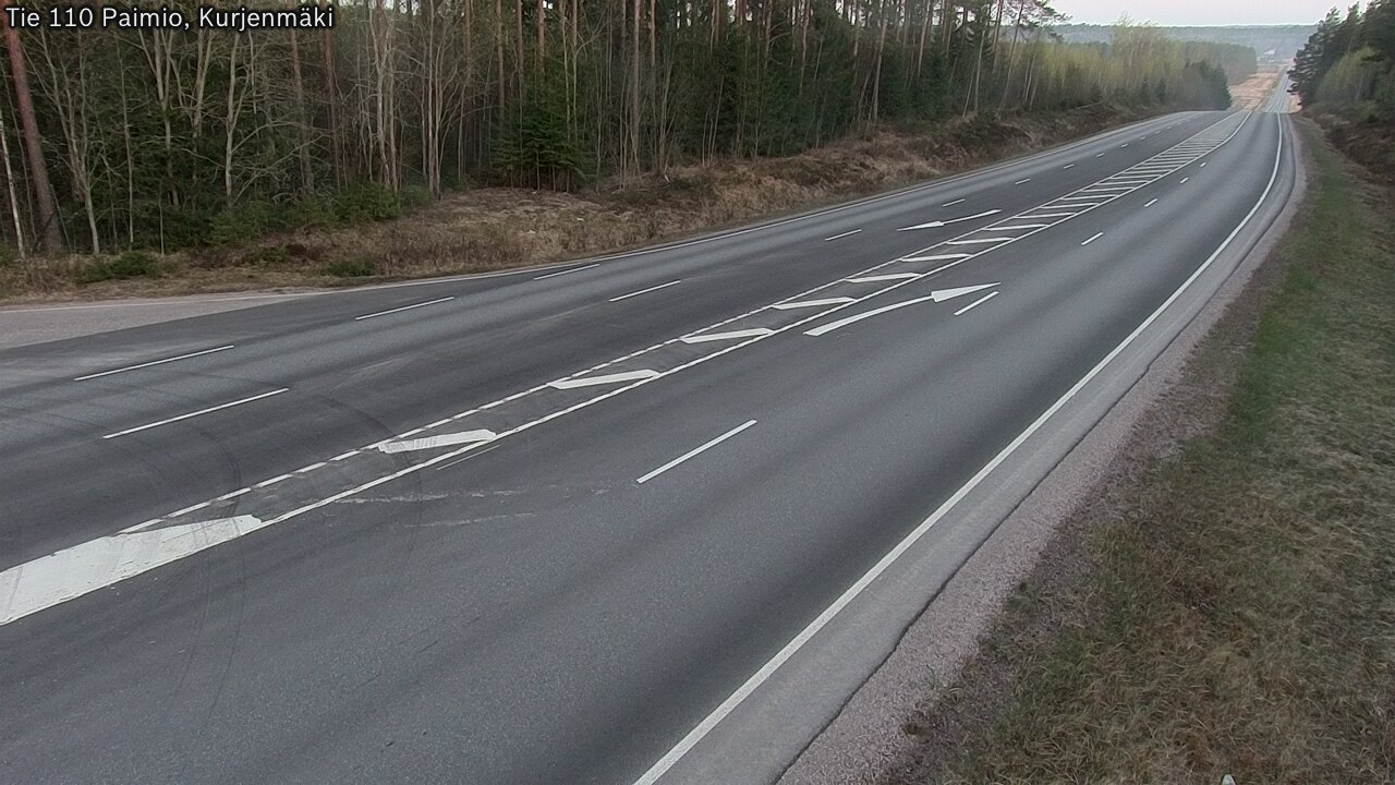 Weather Camera Image Väg 110 Paimio, Kurjenmäki, Paimio, Varsinais-Suomi
