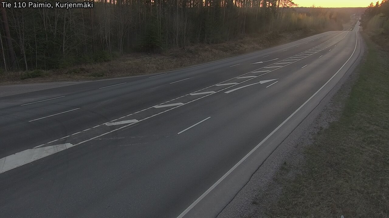 Weather Camera Image Road 110 Paimio, Kurjenmäki, Paimio, Varsinais-Suomi
