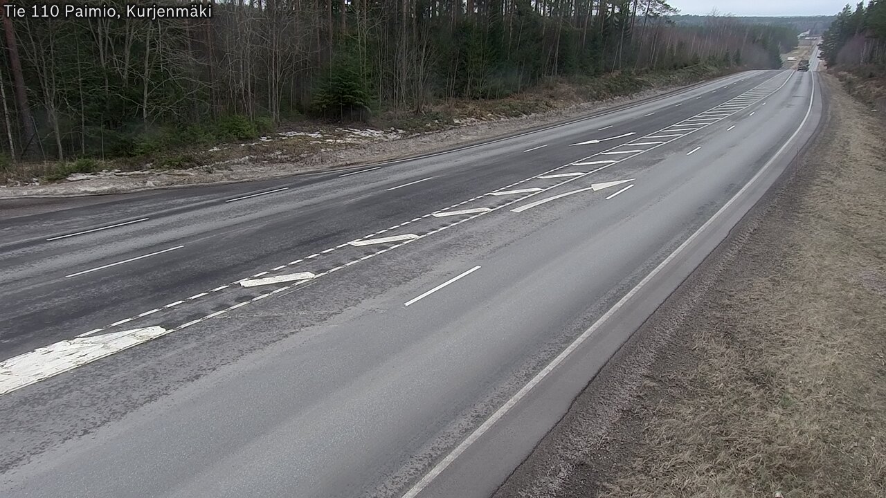 Weather Camera Image Road 110 Paimio, Kurjenmäki, Paimio, Varsinais-Suomi