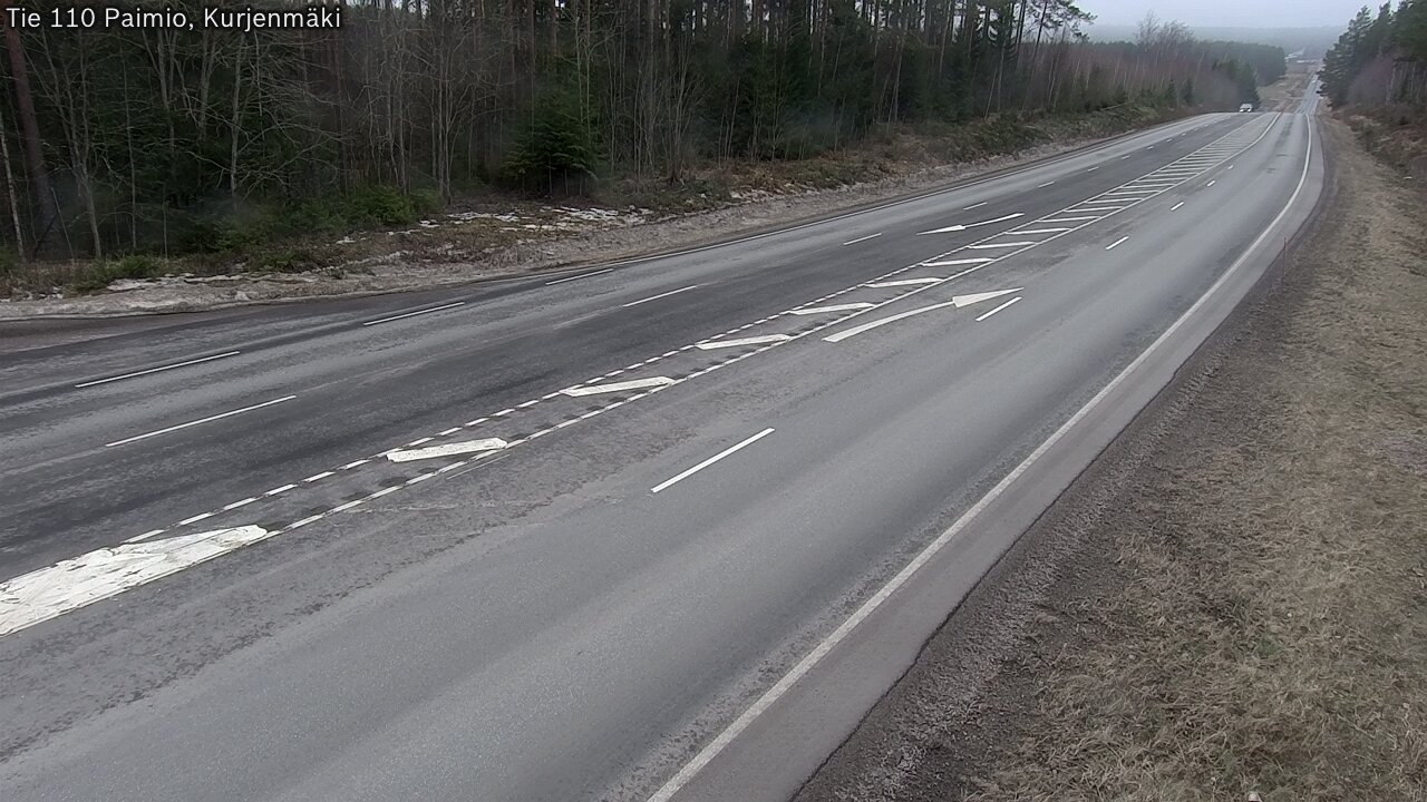 Weather Camera Image Road 110 Paimio, Kurjenmäki, Paimio, Varsinais-Suomi