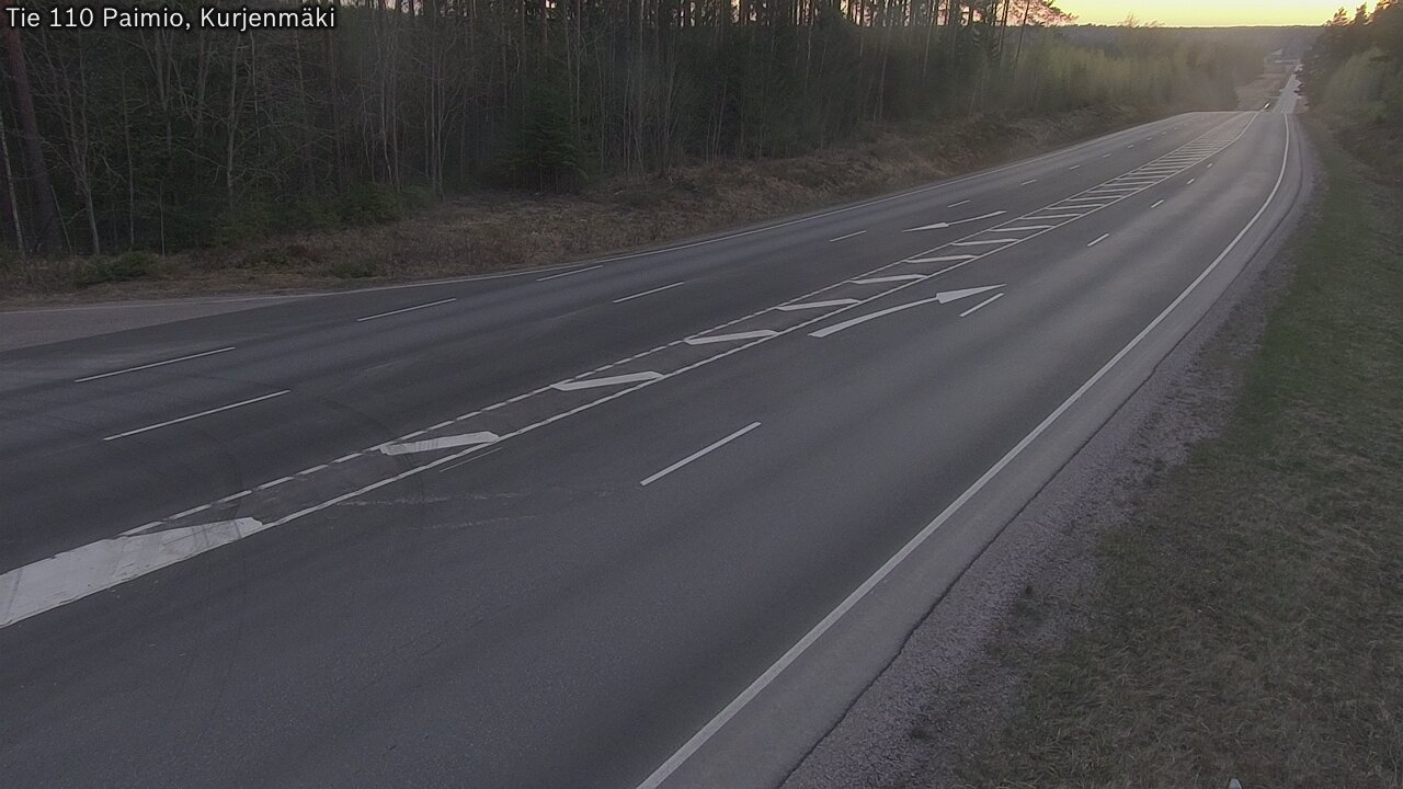 Weather Camera Image Road 110 Paimio, Kurjenmäki, Paimio, Varsinais-Suomi
