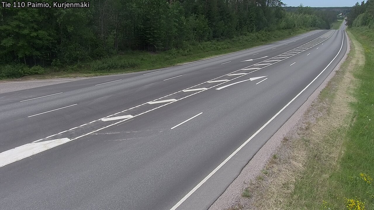 Weather Camera Image Road 110 Paimio, Kurjenmäki, Paimio, Varsinais-Suomi