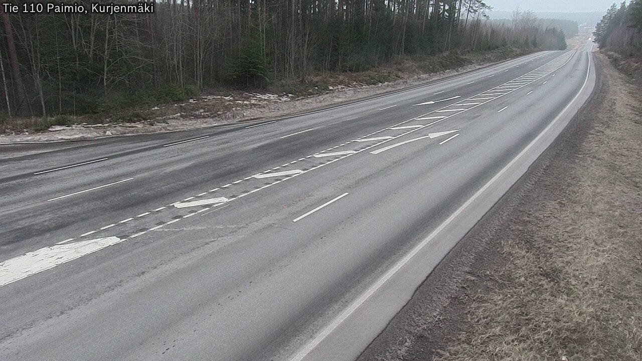 Weather Camera Image Väg 110 Paimio, Kurjenmäki, Paimio, Varsinais-Suomi