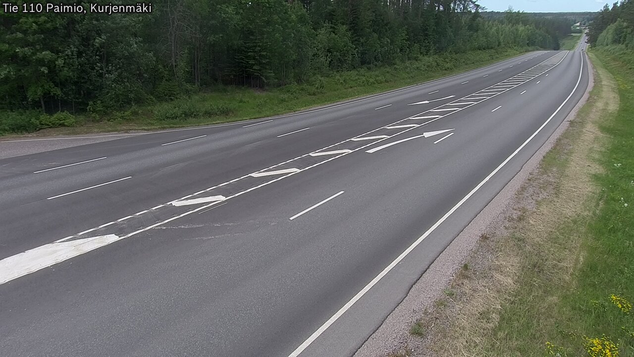 Weather Camera Image Road 110 Paimio, Kurjenmäki, Paimio, Varsinais-Suomi