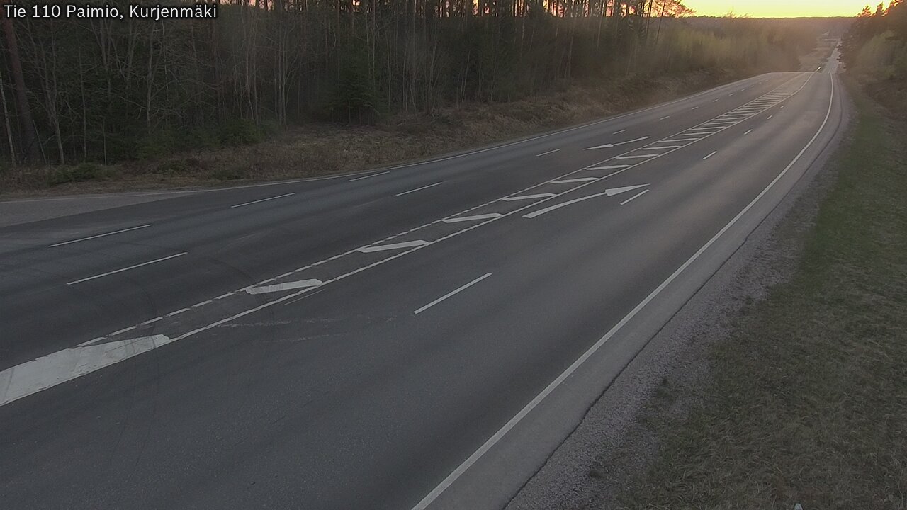 Weather Camera Image Road 110 Paimio, Kurjenmäki, Paimio, Varsinais-Suomi
