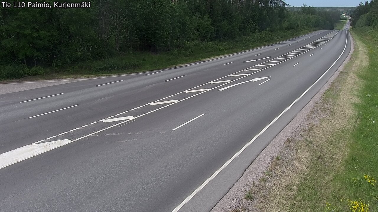 Weather Camera Image Road 110 Paimio, Kurjenmäki, Paimio, Varsinais-Suomi