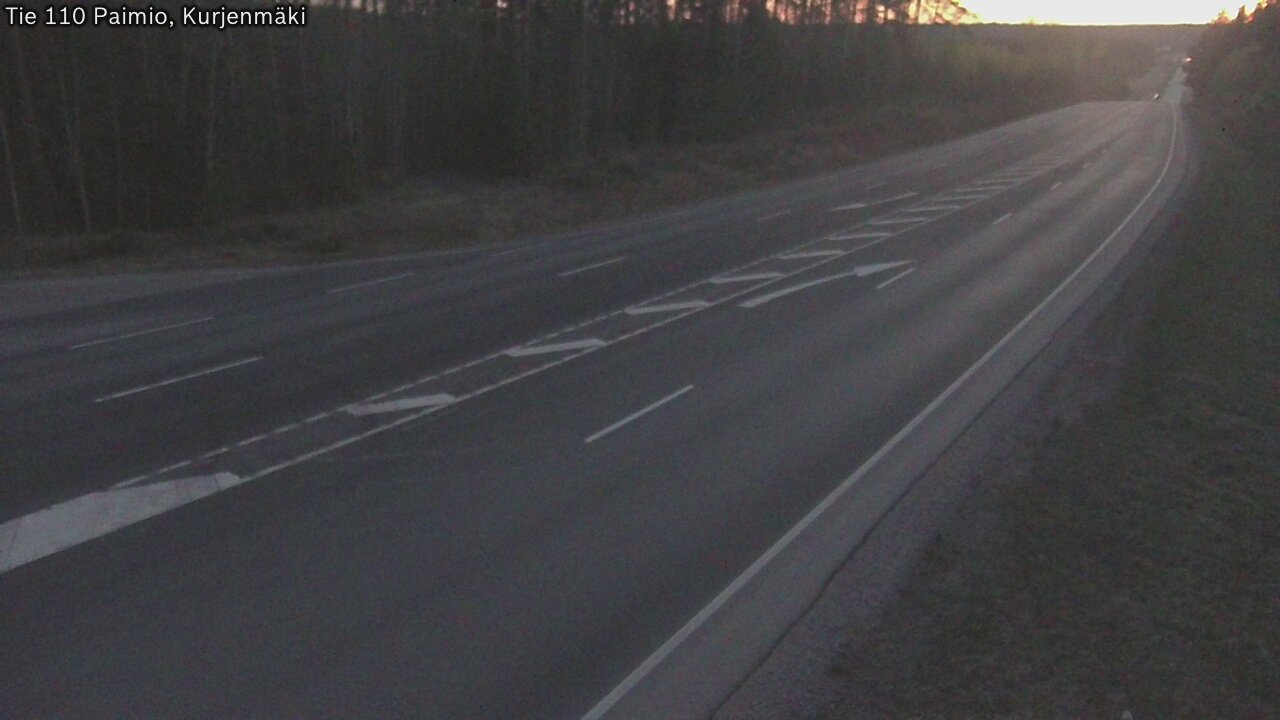 Weather Camera Image Road 110 Paimio, Kurjenmäki, Paimio, Varsinais-Suomi