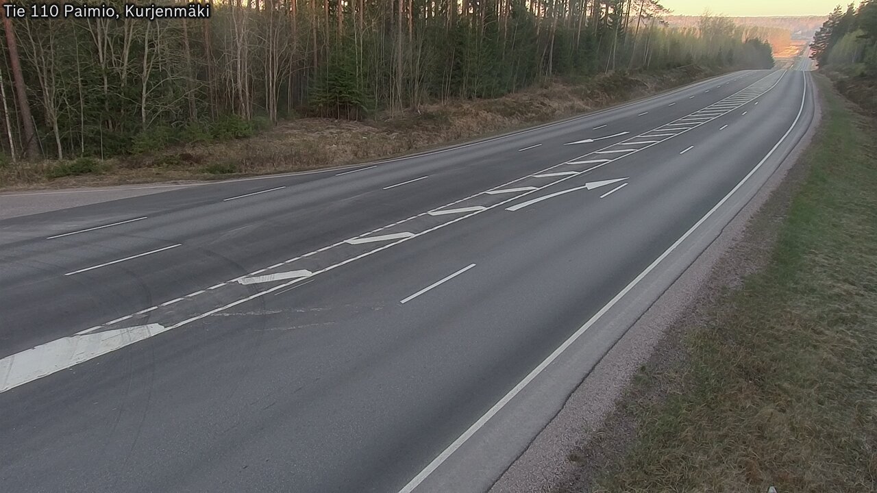 Weather Camera Image Väg 110 Paimio, Kurjenmäki, Paimio, Varsinais-Suomi