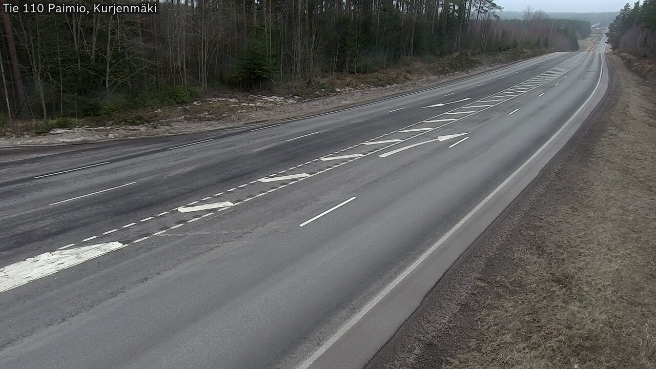 Weather Camera Image Väg 110 Paimio, Kurjenmäki, Paimio, Varsinais-Suomi