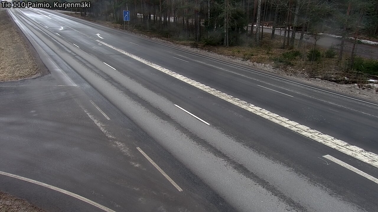Weather Camera Image Road 110 Paimio, Kurjenmäki, Paimio, Varsinais-Suomi