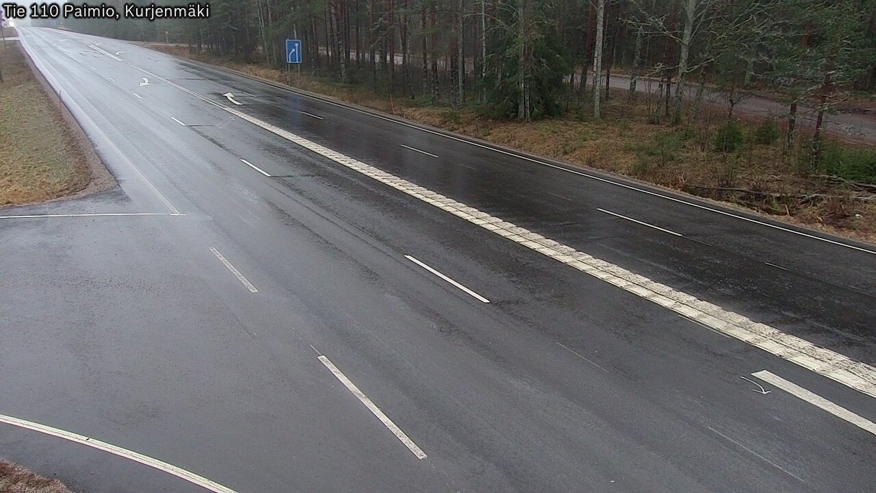 Weather Camera Image Road 110 Paimio, Kurjenmäki, Paimio, Varsinais-Suomi