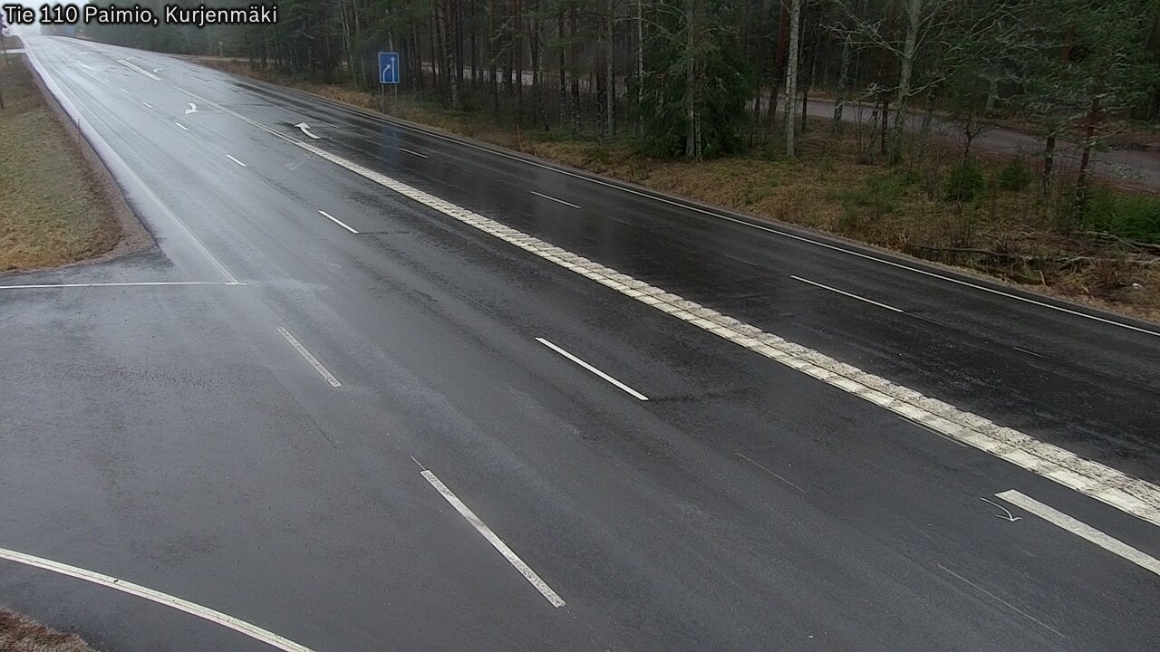 Weather Camera Image Road 110 Paimio, Kurjenmäki, Paimio, Varsinais-Suomi