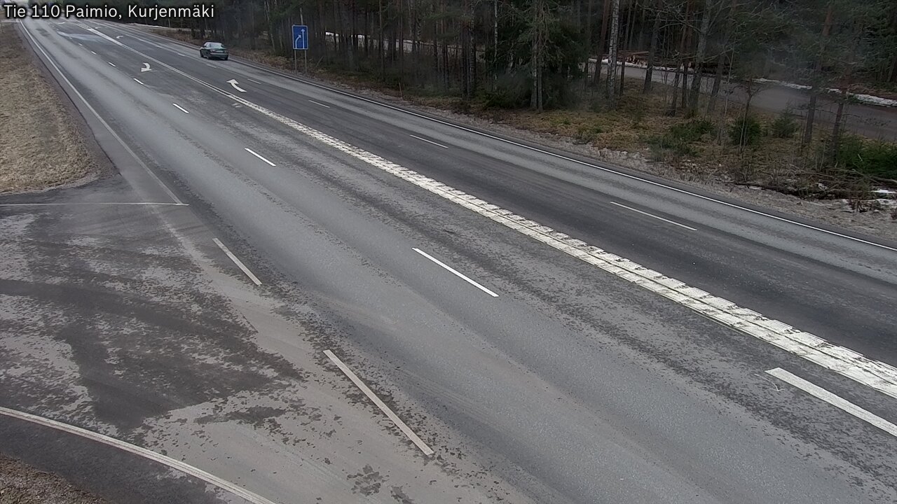 Weather Camera Image Road 110 Paimio, Kurjenmäki, Paimio, Varsinais-Suomi
