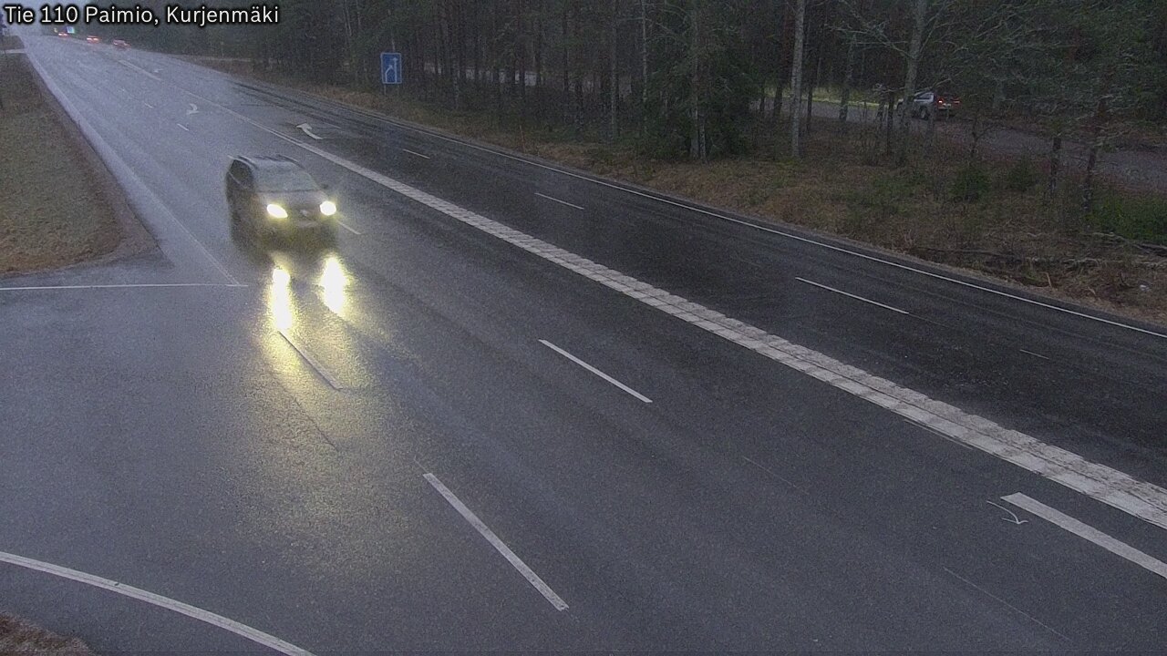 Weather Camera Image Road 110 Paimio, Kurjenmäki, Paimio, Varsinais-Suomi