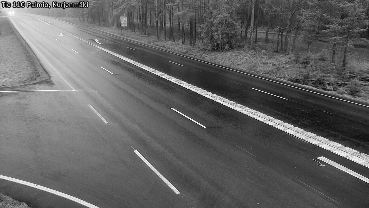 Weather Camera Image Road 110 Paimio, Kurjenmäki, Paimio, Varsinais-Suomi