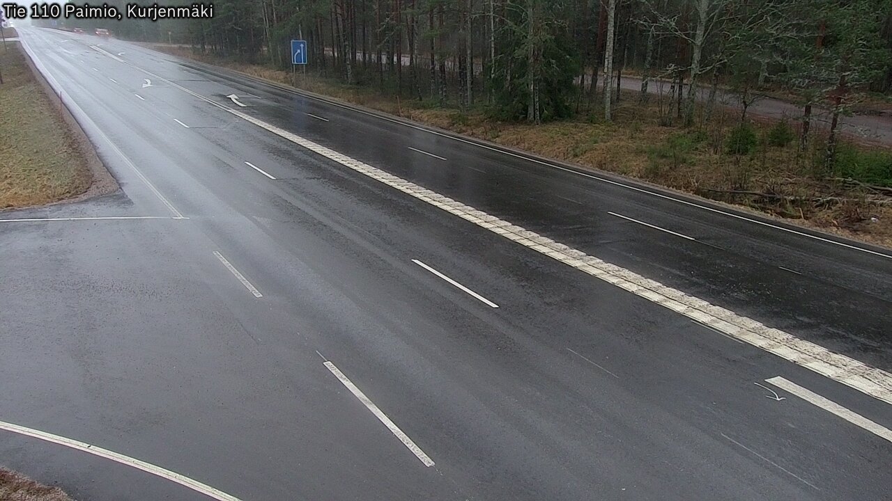 Weather Camera Image Road 110 Paimio, Kurjenmäki, Paimio, Varsinais-Suomi
