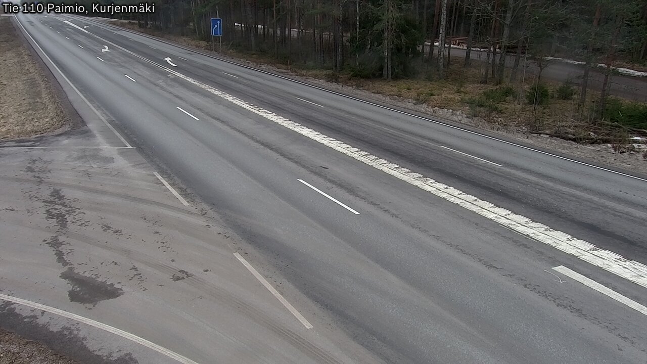 Weather Camera Image Road 110 Paimio, Kurjenmäki, Paimio, Varsinais-Suomi