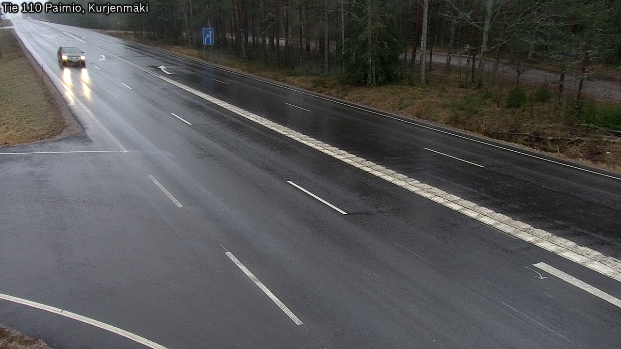 Weather Camera Image Road 110 Paimio, Kurjenmäki, Paimio, Varsinais-Suomi