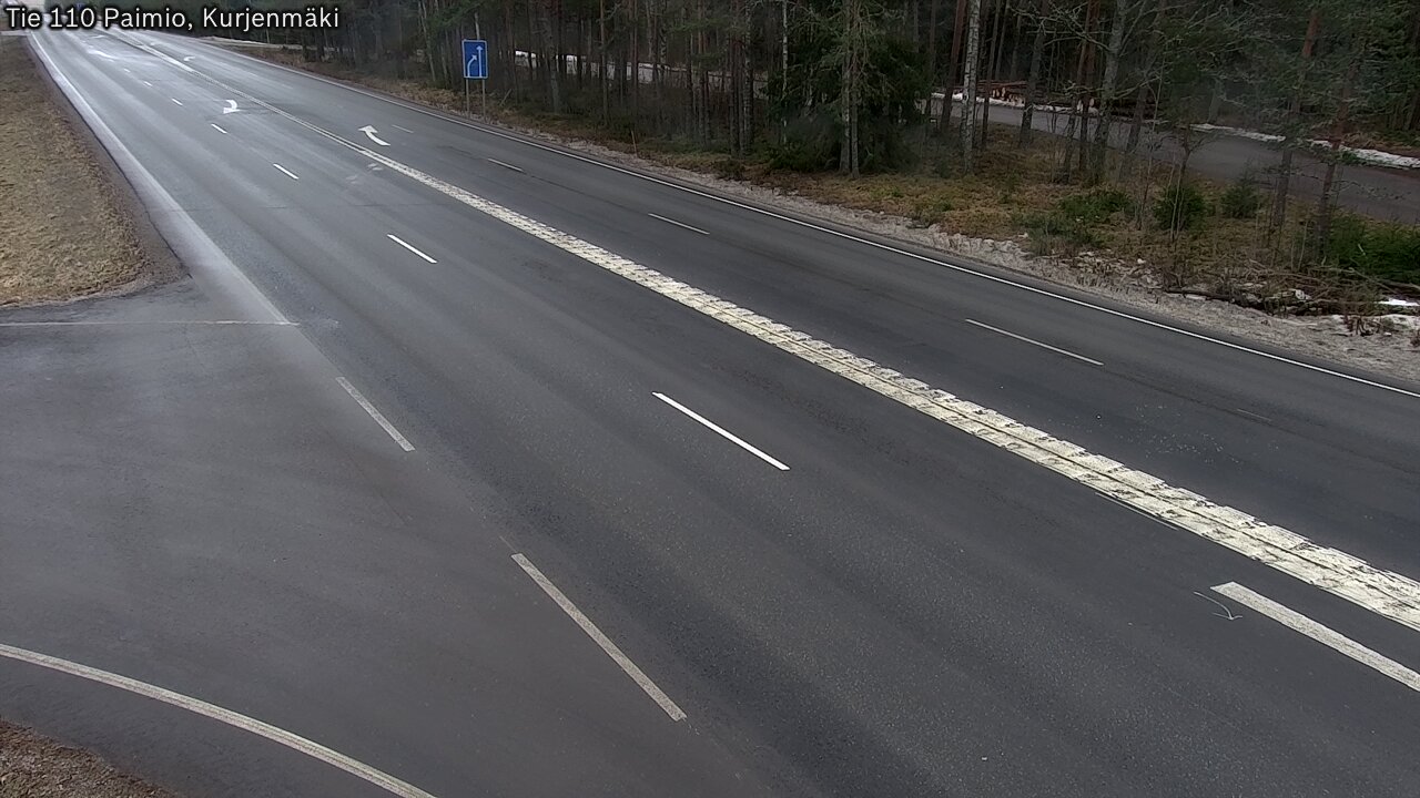 Weather Camera Image Väg 110 Paimio, Kurjenmäki, Paimio, Varsinais-Suomi