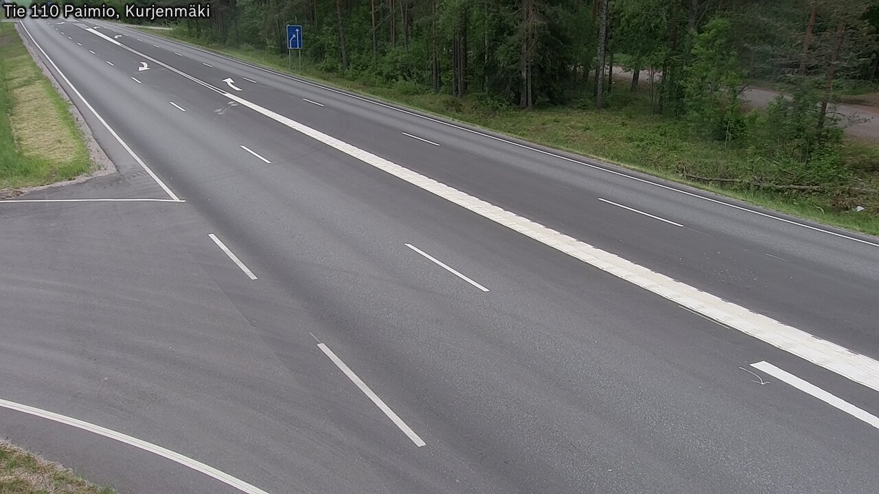Weather Camera Image Road 110 Paimio, Kurjenmäki, Paimio, Varsinais-Suomi