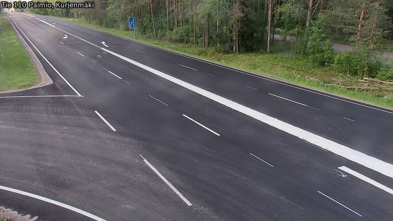 Weather Camera Image Road 110 Paimio, Kurjenmäki, Paimio, Varsinais-Suomi