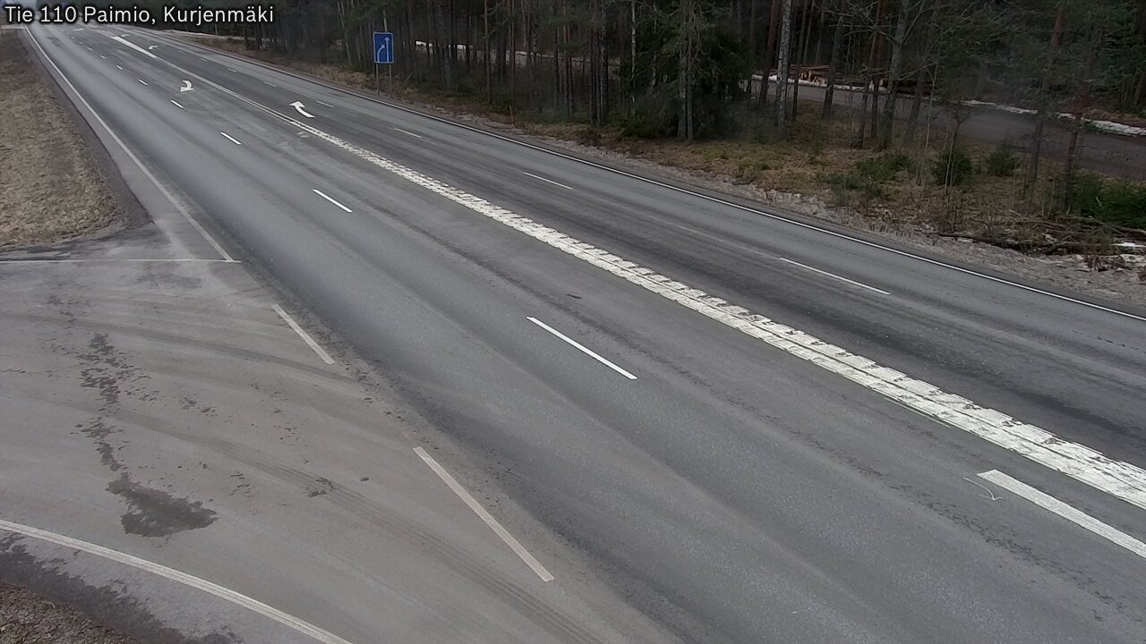 Weather Camera Image Road 110 Paimio, Kurjenmäki, Paimio, Varsinais-Suomi