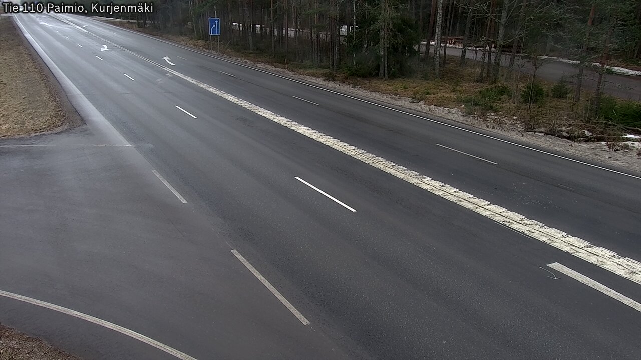 Weather Camera Image Väg 110 Paimio, Kurjenmäki, Paimio, Varsinais-Suomi