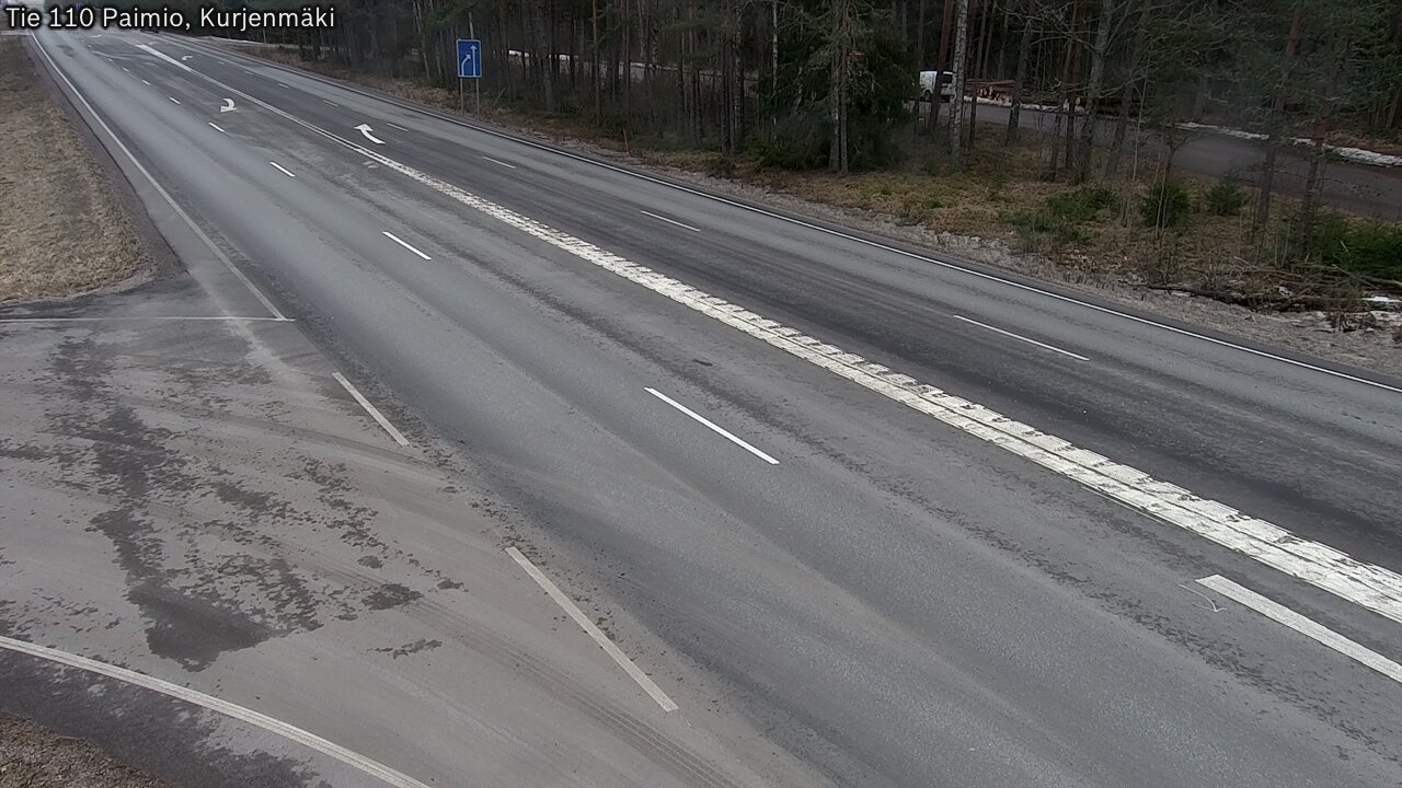Weather Camera Image Road 110 Paimio, Kurjenmäki, Paimio, Varsinais-Suomi