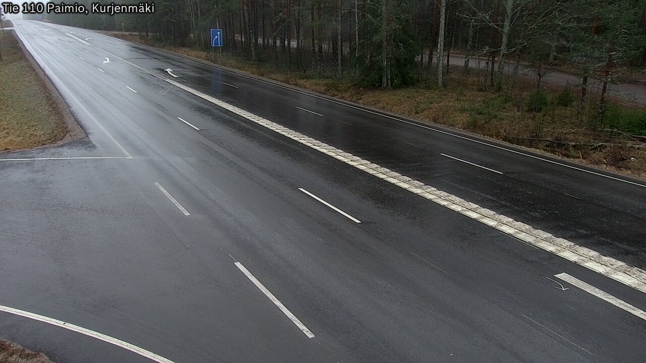 Weather Camera Image Road 110 Paimio, Kurjenmäki, Paimio, Varsinais-Suomi