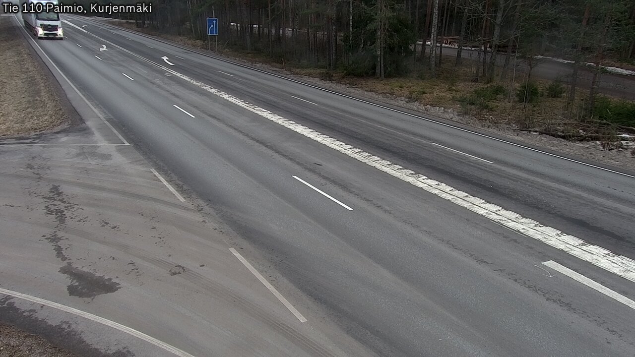 Weather Camera Image Road 110 Paimio, Kurjenmäki, Paimio, Varsinais-Suomi