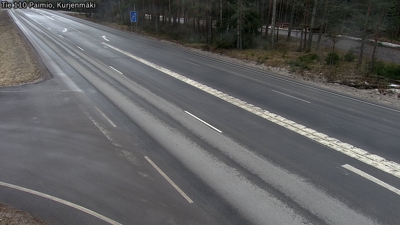 Weather Camera Image Väg 110 Paimio, Kurjenmäki, Paimio, Varsinais-Suomi