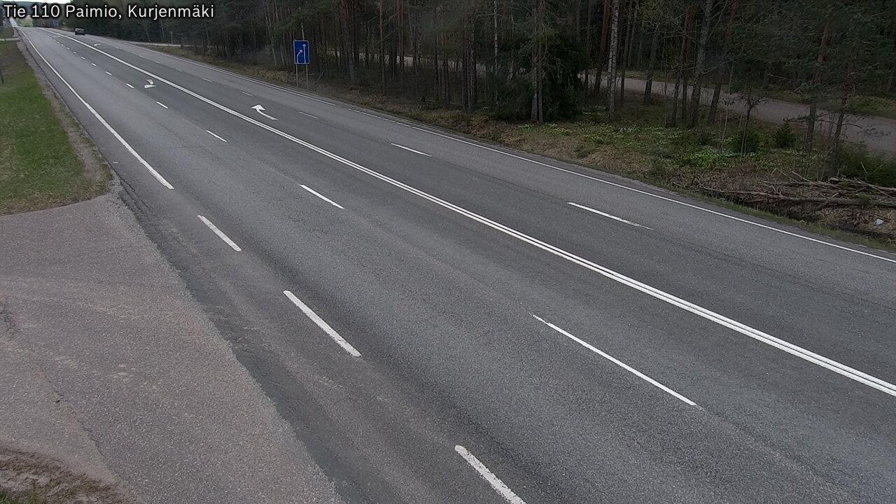Weather Camera Image Road 110 Paimio, Kurjenmäki, Paimio, Varsinais-Suomi