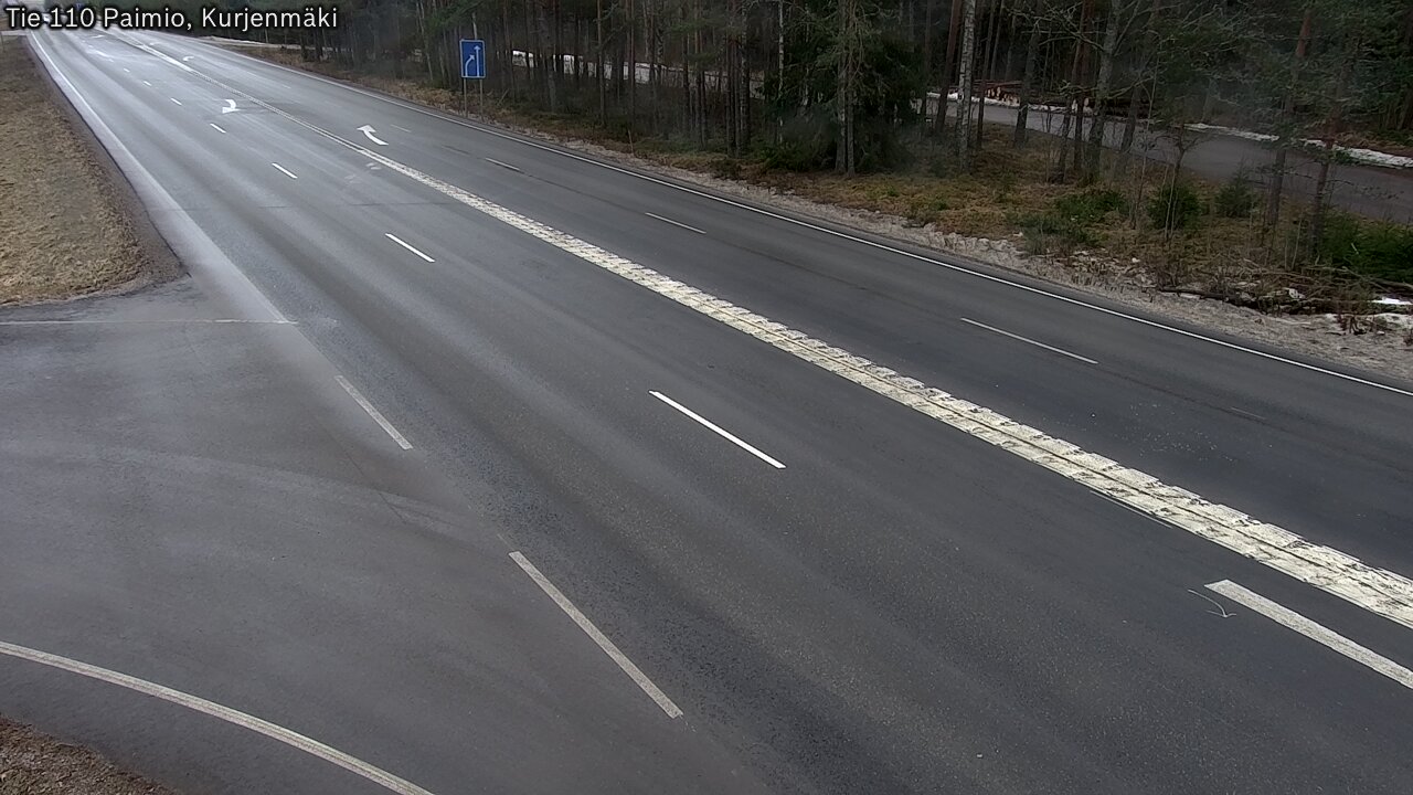 Weather Camera Image Väg 110 Paimio, Kurjenmäki, Paimio, Varsinais-Suomi