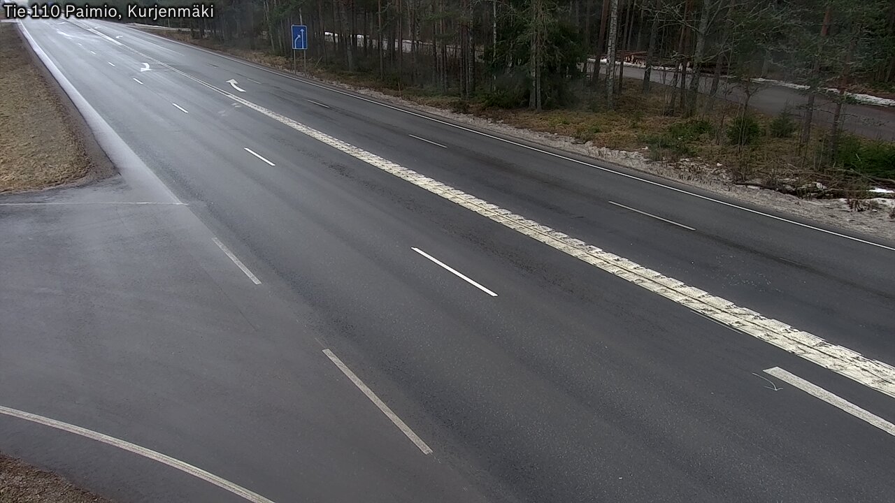 Weather Camera Image Väg 110 Paimio, Kurjenmäki, Paimio, Varsinais-Suomi