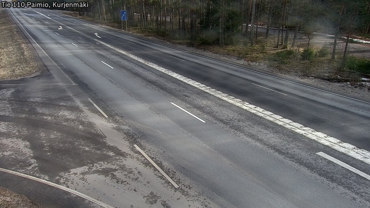 Weather Camera Image Road 110 Paimio, Kurjenmäki, Paimio, Varsinais-Suomi