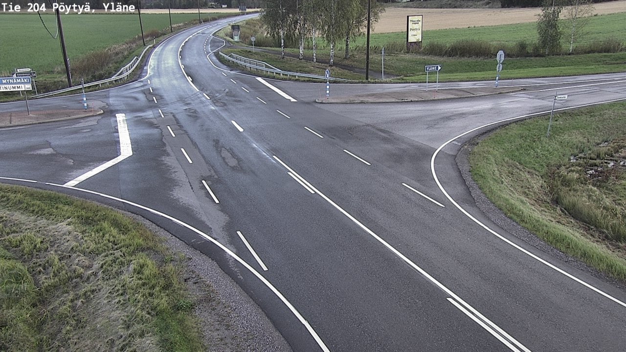 Weather Camera Image Road 204 Pöytyä, Yläne, Pöytyä, Varsinais-Suomi